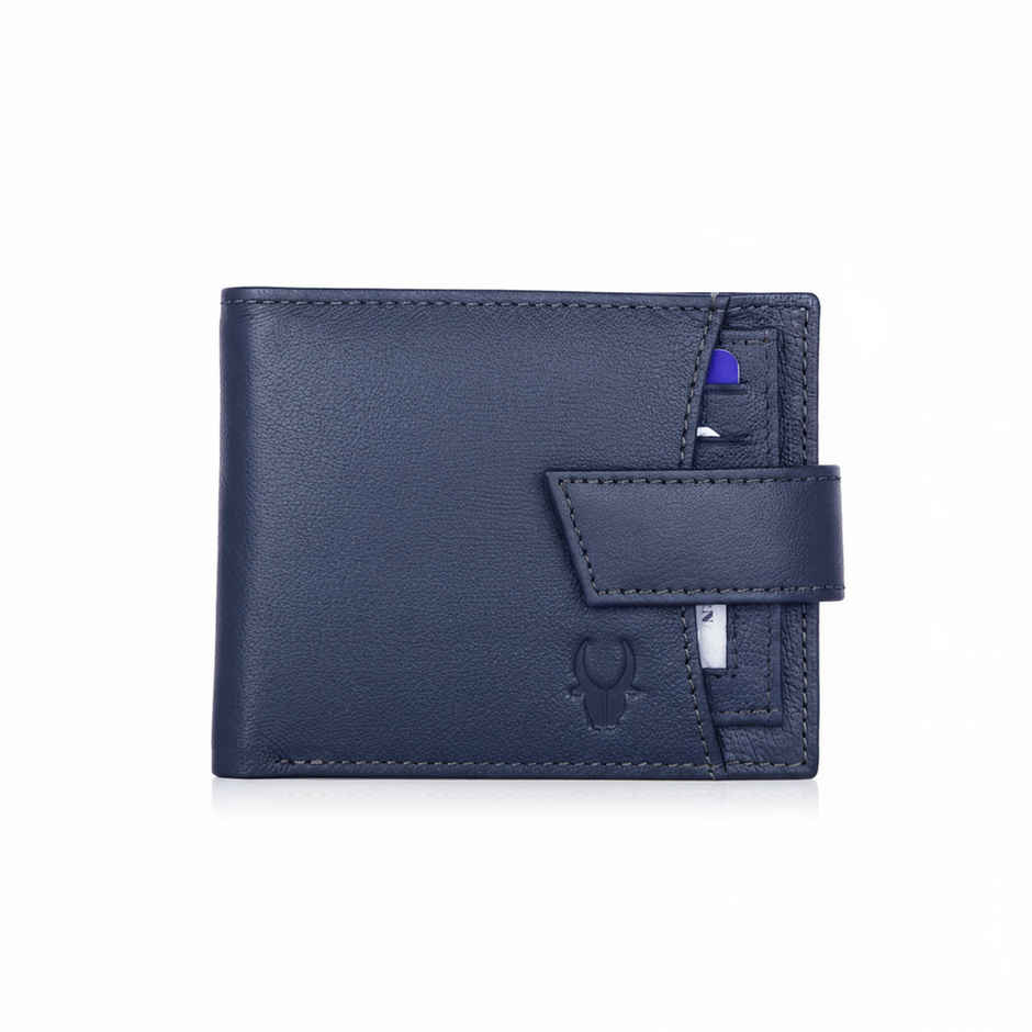 Wildhorn Men's Genuine Leather Bi-fold Wallet | Blue