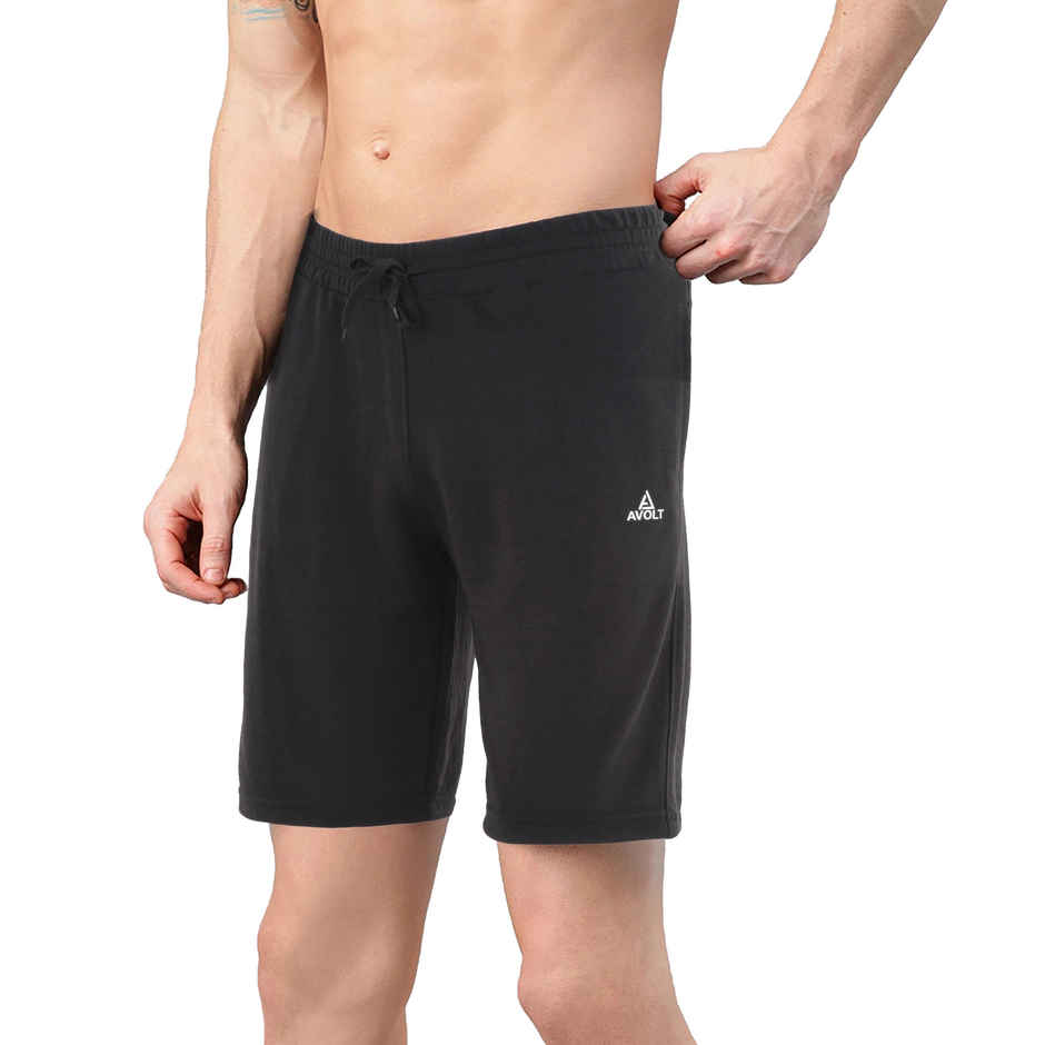 Avolt Men's Regular Fit Shorts Super Comfortable Half Pants | Black - M