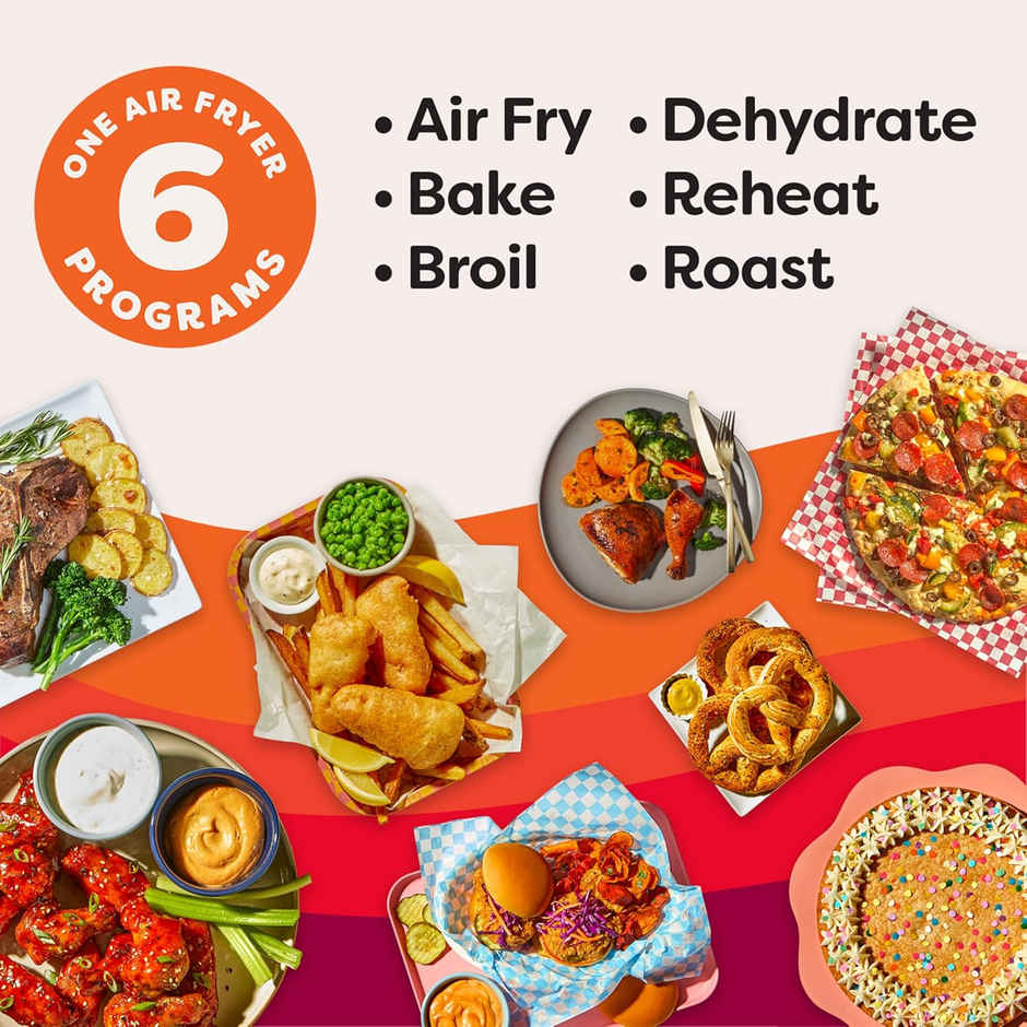 Instant Pot Air Fryer, Vortex 6 Litre,360 Degree Evencrisp Technology, Uses 95 % Less Oil 1500W