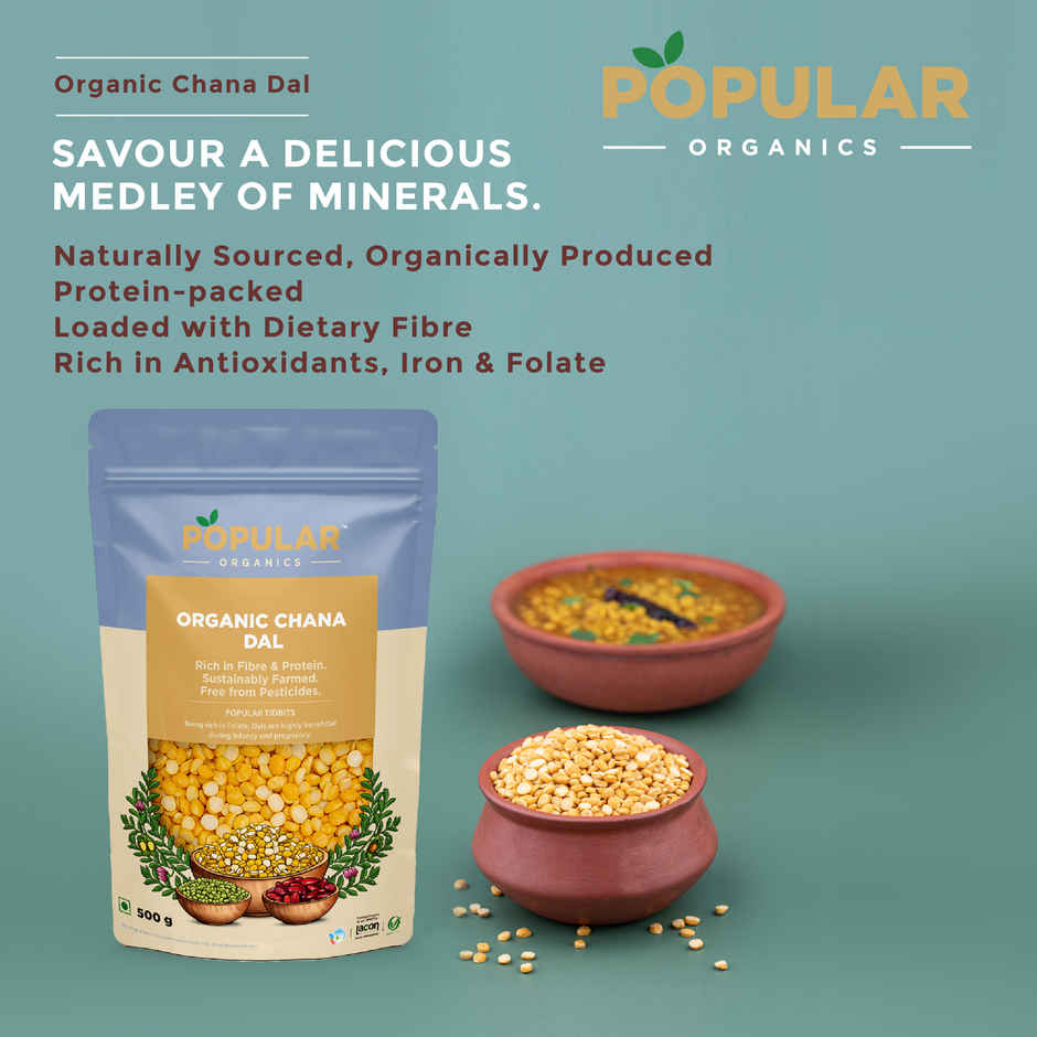 Popular Organics Chana Dal-Split Bengal Gram