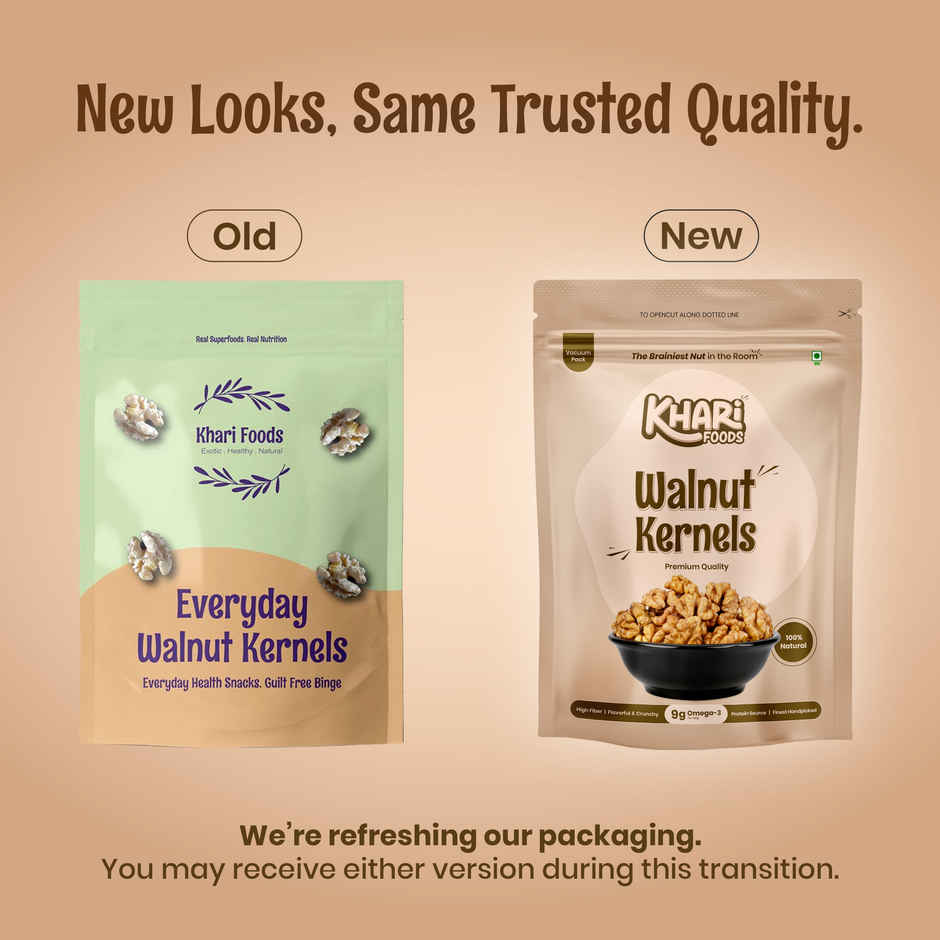 Khari Foods Premium Chile Walnut Kernels / Akhrot Giri Dry Fruits