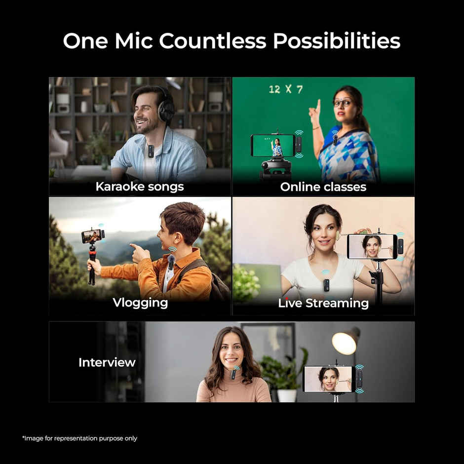 Digitek Dwm 105 2 In 1 Wireless Microphone System With Anc Mode