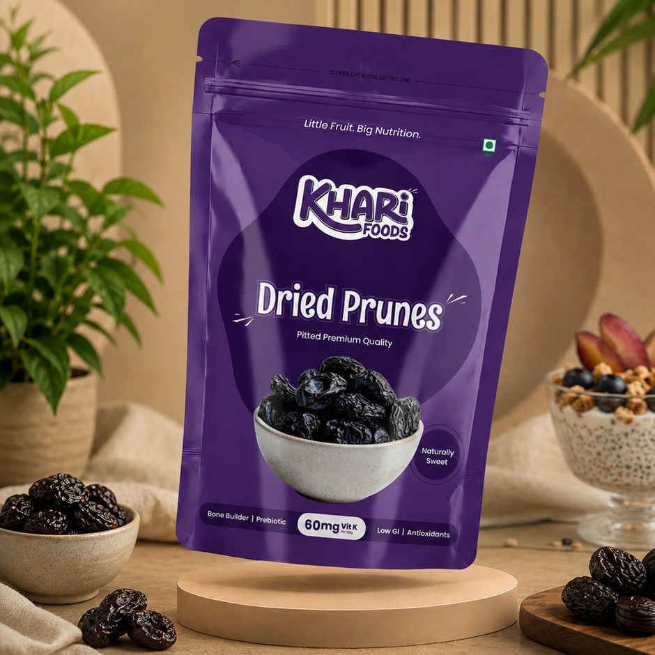Khari Foods Premium Pitted Prunes Dried | Dry Fruit Snack | No Added Sugar