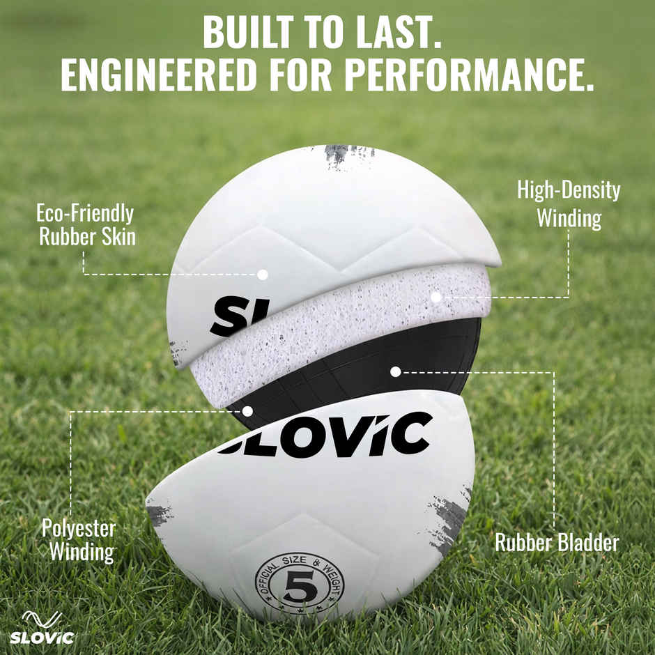 Slovic Strike Football Size 5 - 32 Panel Design for Match & Practice Training for all Grounds