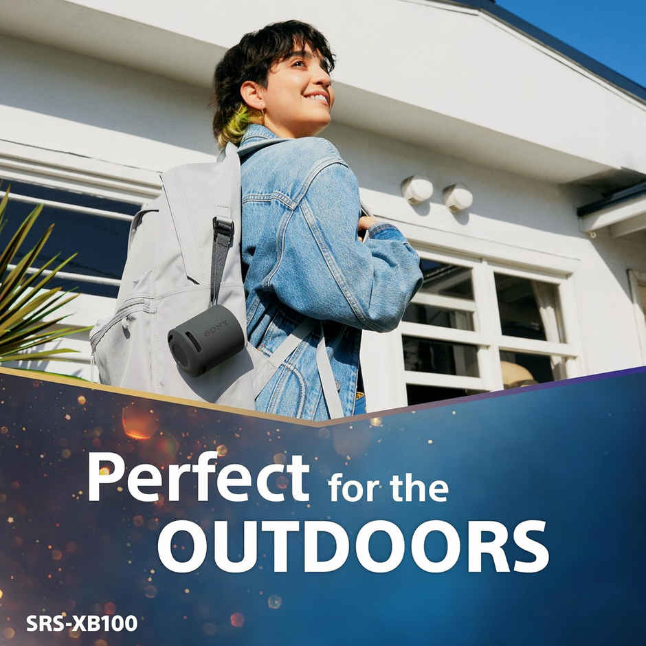 Sony SRS-XB100 Wireless Bluetooth Portable Super-Compact Speaker | Hands-Free Calling | Gray
