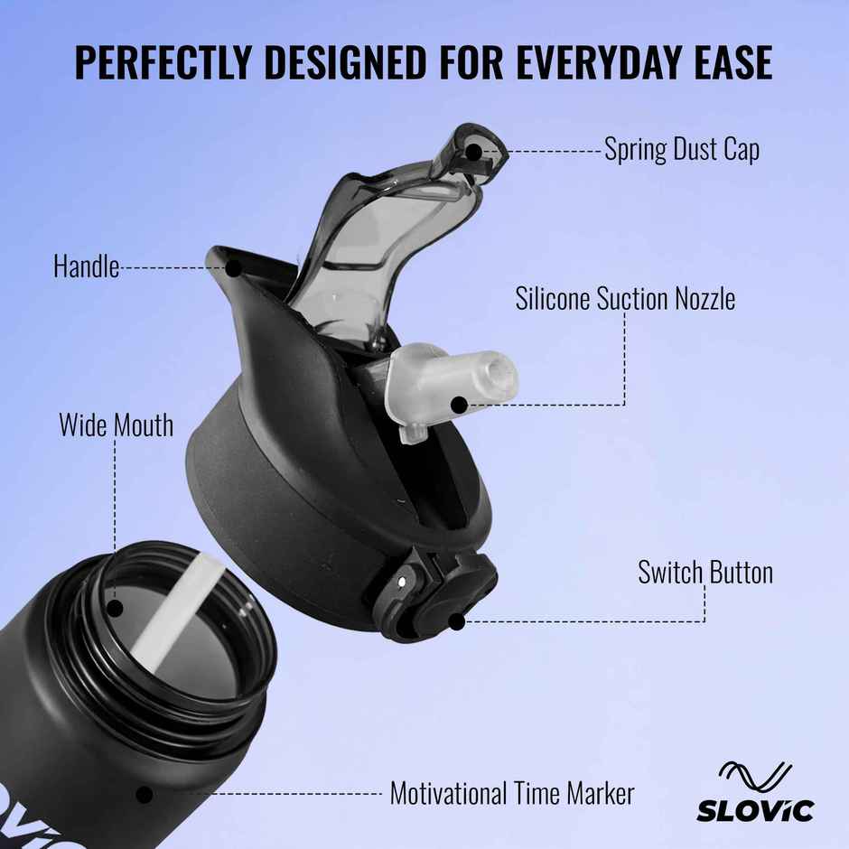 Slovic Sipper with Straw for Adults & Kids | Leakproof for Gym, School, and Travel
