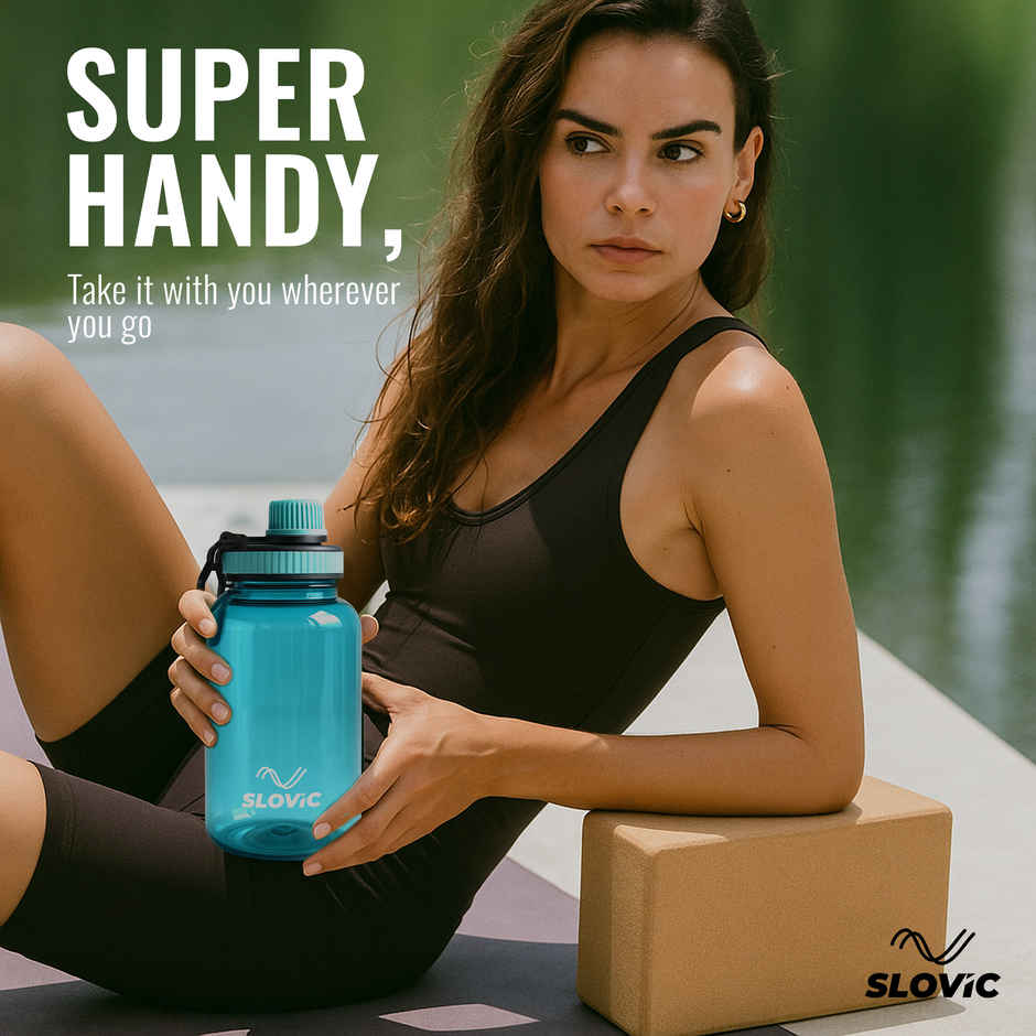 Slovic 600ml Water Bottle with Sipper Cap for Gym, Travel, Sports & Hydration-100% BPA Free