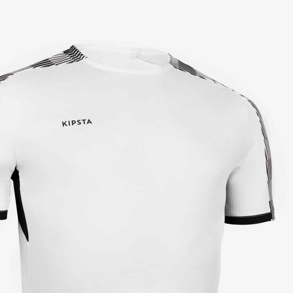 Decathlon | Kipsta Men's Football Jersey T-shirt - Black & White, L