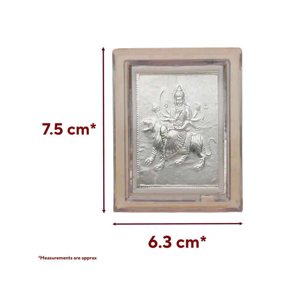 Durga Silver Frame | 999 Purity | P N GADGIL JEWELLERS