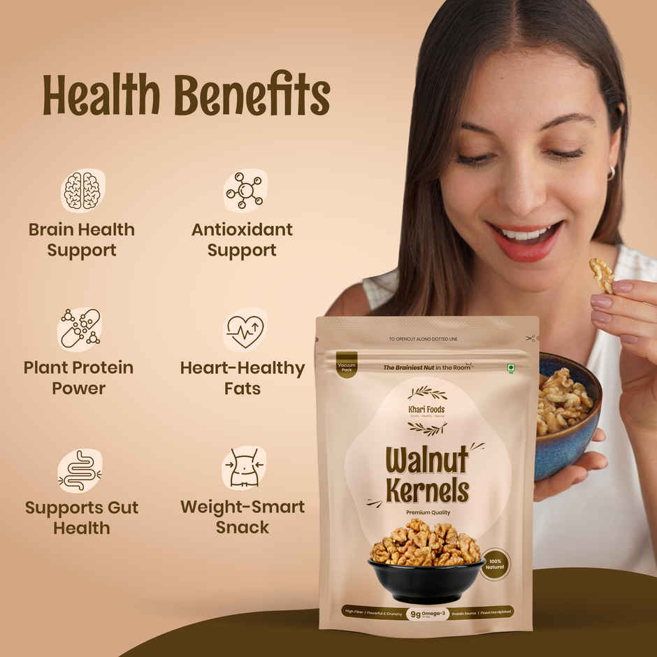 Khari Foods Premium Chile Walnut Kernels / Akhrot Giri Dry Fruits