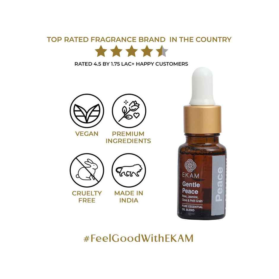 EKAM Gentle Peace Wellness Blend | Aromatherapy Series | 10 ml | Essential Oil Blend