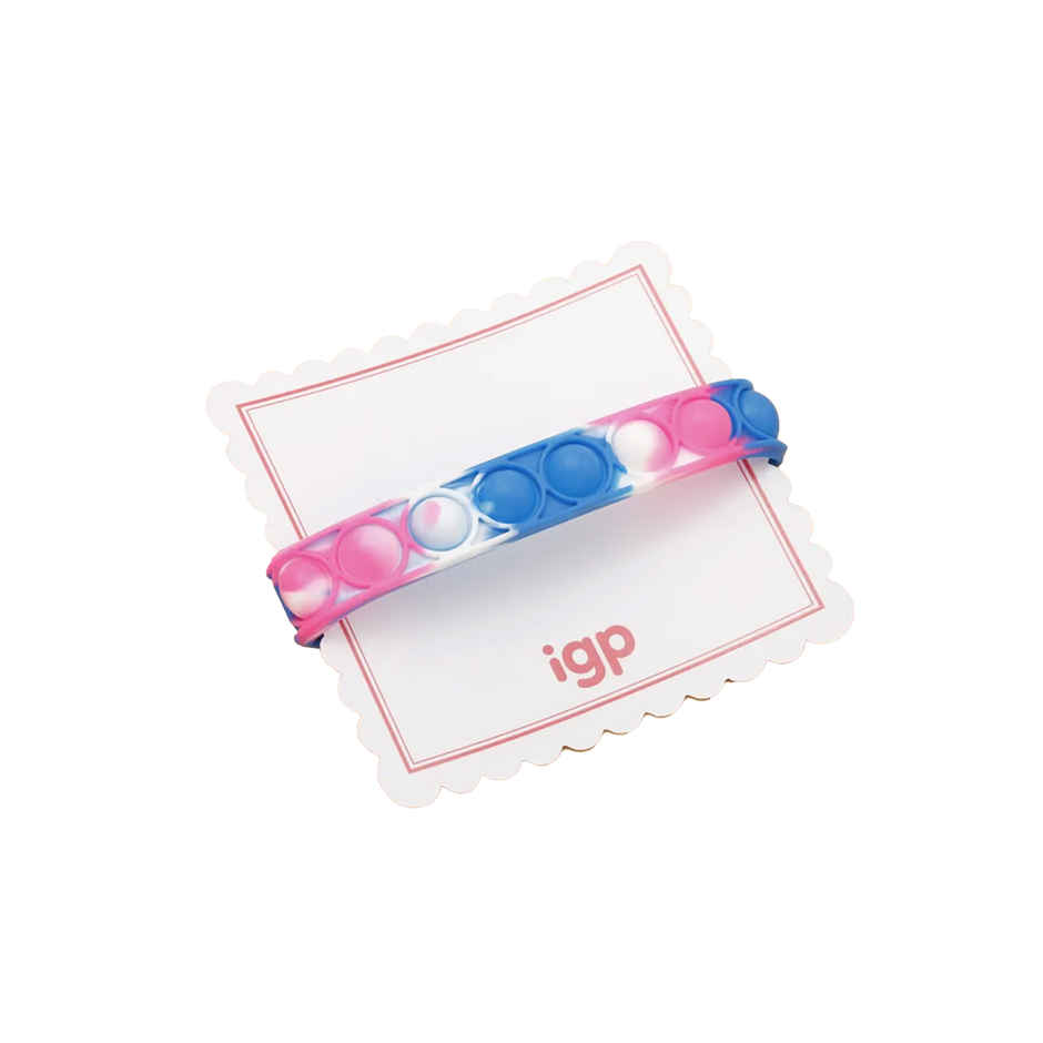 IGP Blue and Pink Silicone Bracelet Rakhi