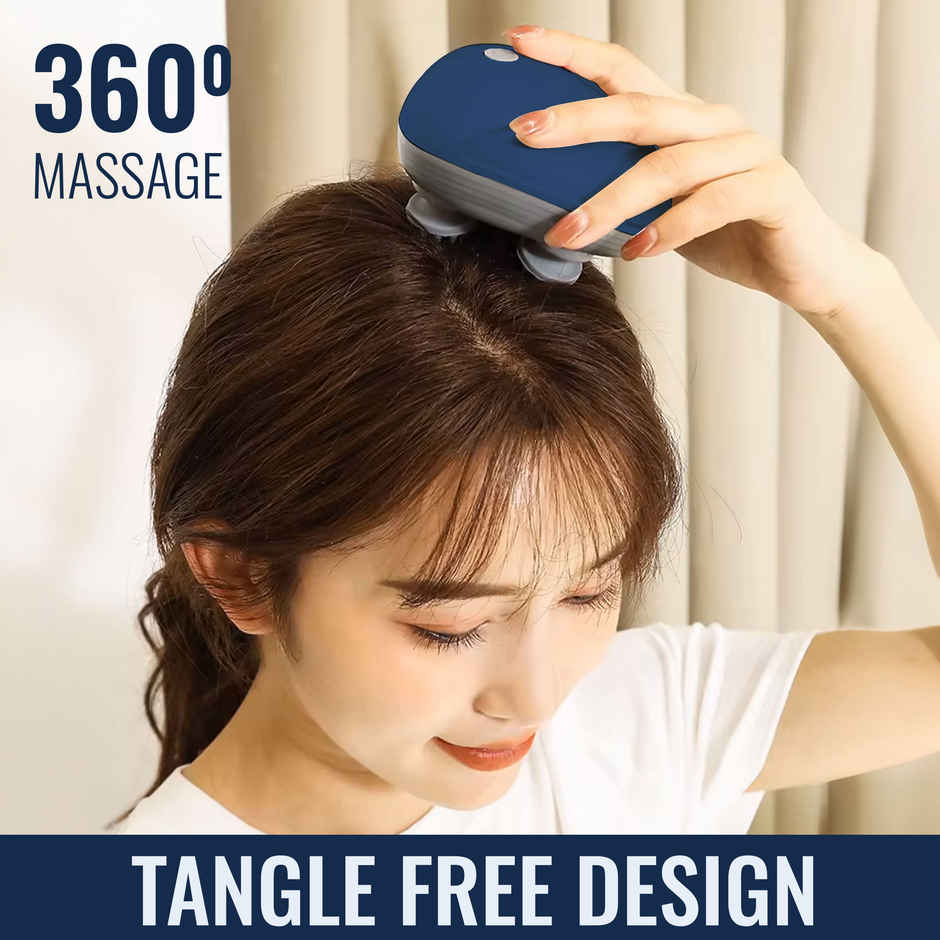 Slovic Rechargeable Electric Scalp & Head Massager With 3-Speed Modes (Blue) | Easy to Use