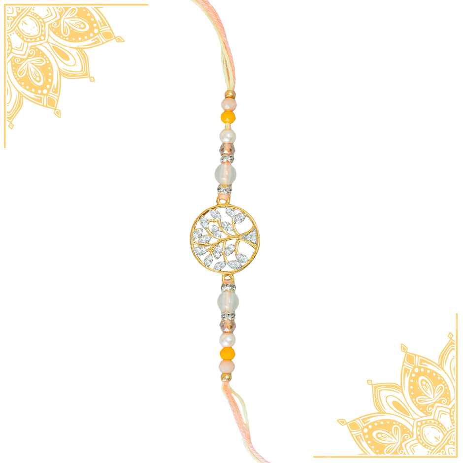 American Diamond Premium A.D. Rakhi (Avyaan Rakhi) Set of 1