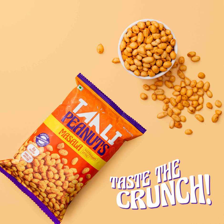 Taali Roasted Masala Peanuts, Premium Quality Bharuchi Nuts, No Palm Oil, Rich in Protein