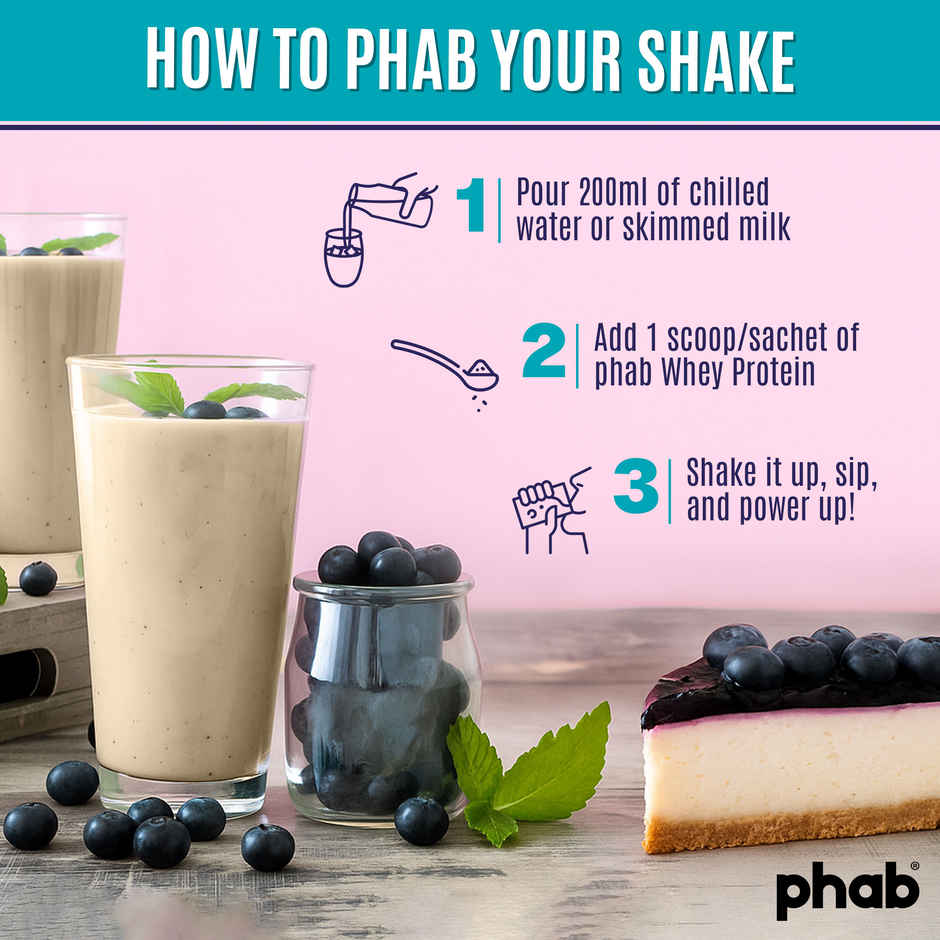 Phab Blueberry Cheesecake Whey Isolate Protein Powder Pack