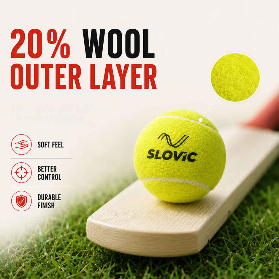 Slovic Lightweight & High-Bounce Rubber Cricket Ball set of 3 | Ideal for Indoor & Outdoor Use