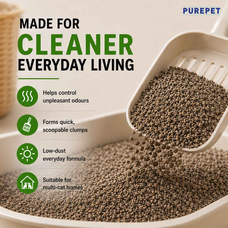 Purepet Lavender Fragrance Cat Litter for Multiple Cats Pet Litter Tray Refill