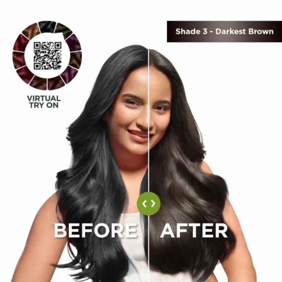 Garnier Color Naturals Long-Lasting Creme Hair Color | Darkest Brown - Shade 3 Combo