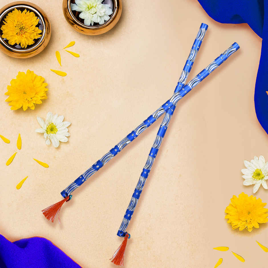 Aluminium Big Vertical Mix Dandiya Sticks | 15 Inches | House Of Festivals
