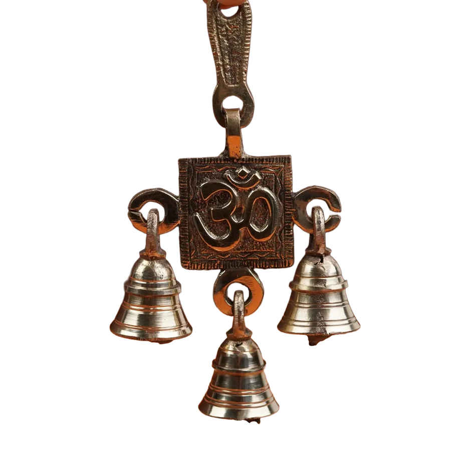 Servdharm Brass Decorative Wall Hanging Om Bell | 6 Inch