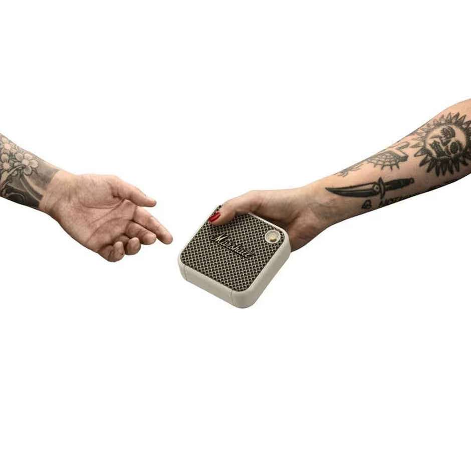 Marshall Willen Portable Bluetooth Speaker with 15+ Hours of Portable Playtime, Dust & Waterproof (IP67) - Cream