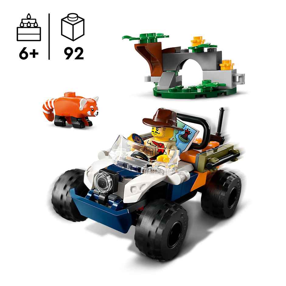 Lego City Jungle Explorer ATV Red Panda Mission Set 60424 (92 Pieces)