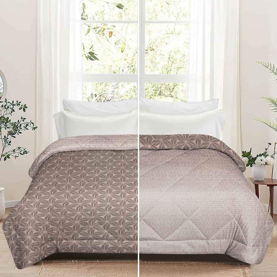 Dream Living Royal | Comforter Printed Reversible Double Bed Satin Finish Super Soft | Multicolor