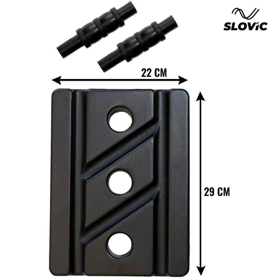 Slovic Durable Plastic Cricket Stump Set along with Bails & Stand | Ideal for Match Practice