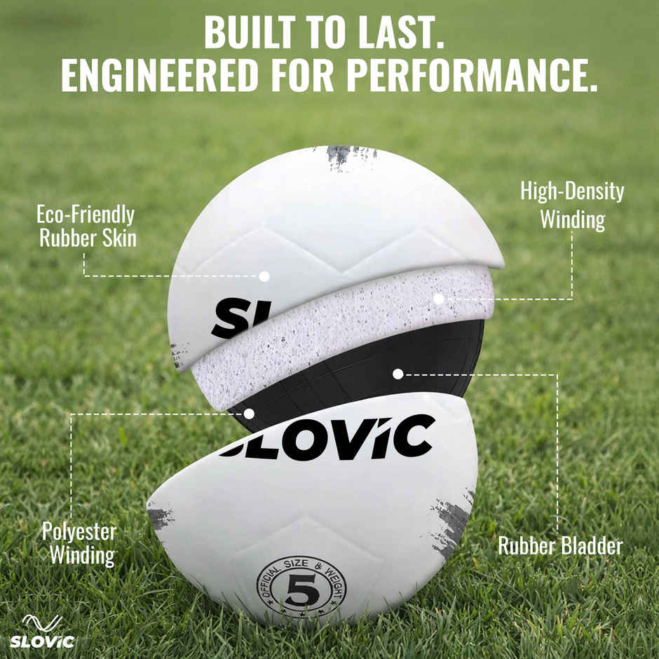 Slovic Strike Football | 32 Panel Football for Match & Practice Training in All Grounds | Size 5 | Assorted Design