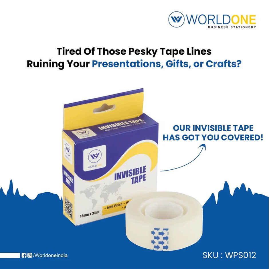 Worldone Invisible Tape Without Dispensor