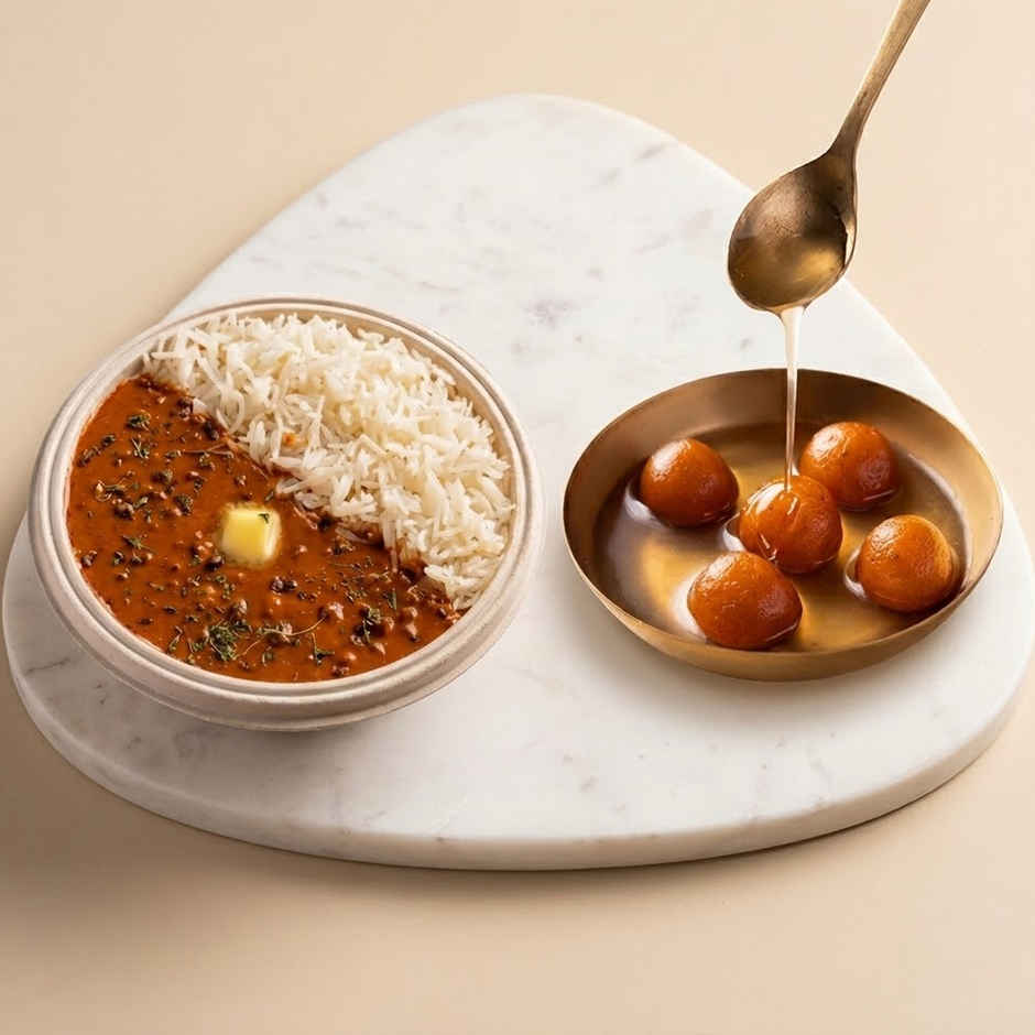 Dal Makhani & Rice + Angoori Gulab Jamun