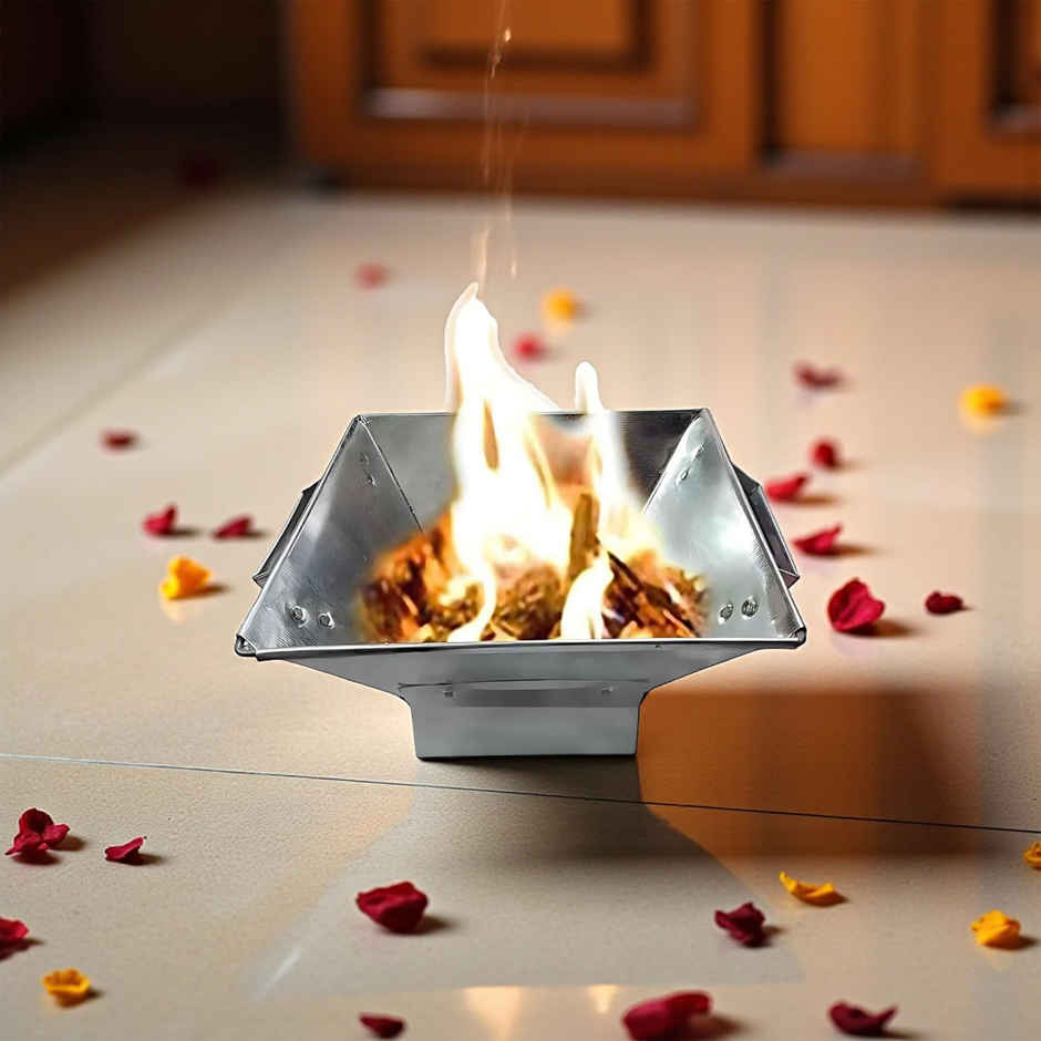 Small Size | Silver Hawan Kund | Divine Vibes
