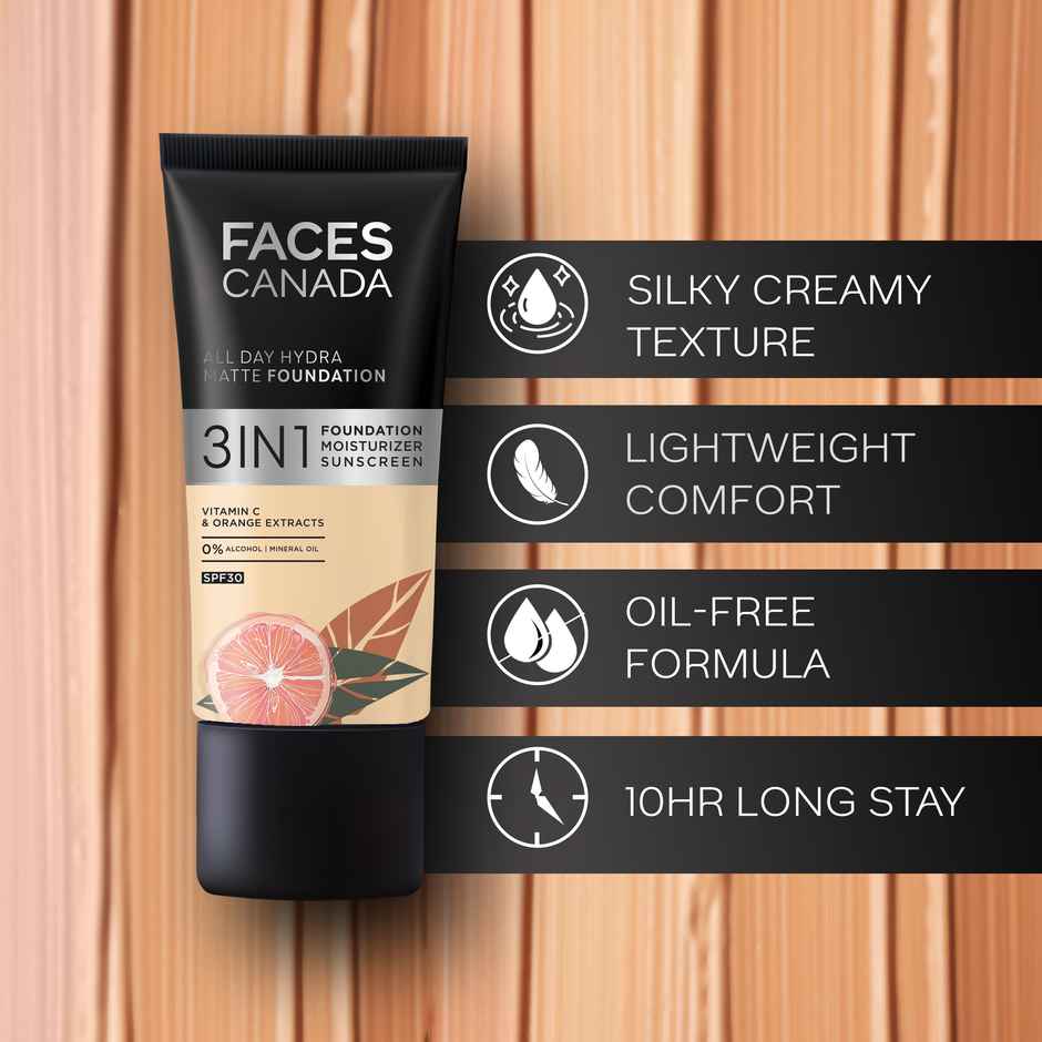 Faces Canada All Day Hydra Matte Foundation Golden Beige 032