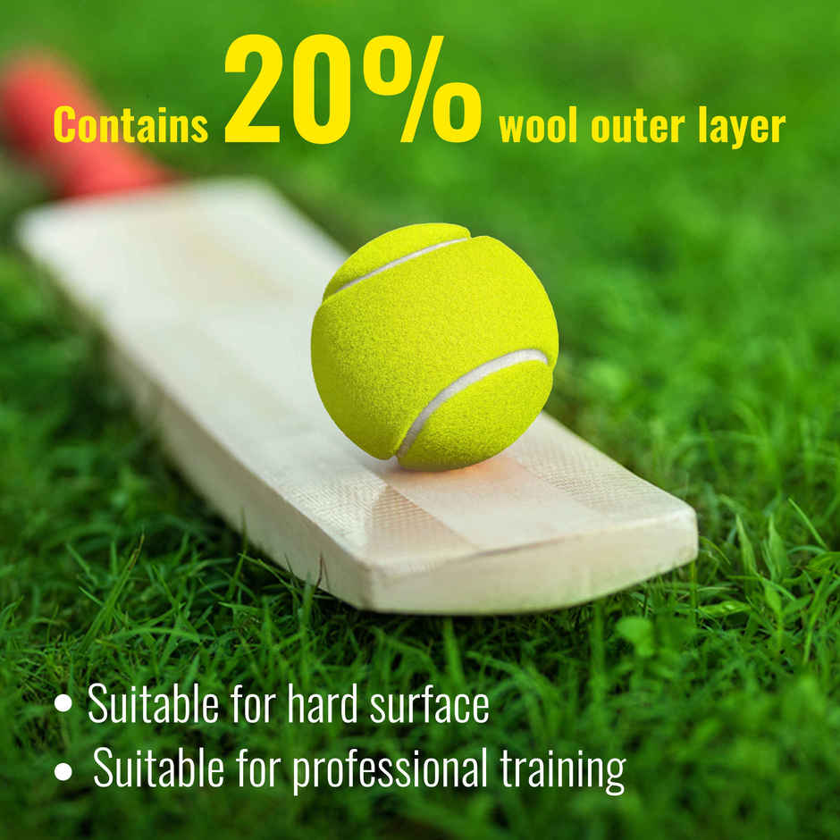 Slovic Rubber Tennis Cricket Ball for Gully Match Practice & Outdoor Games | Set of 6