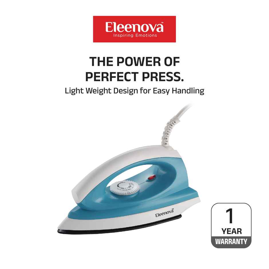 Eleenova Oscar 1000 W Iron-Lightweight, Shock-Proof, Non-Stick, Power Indicator