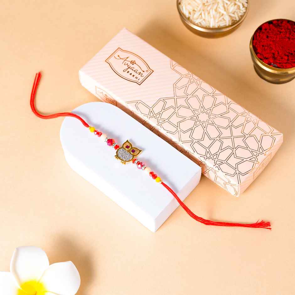 American Diamond Premium A.D. Rakhi (Avyaan Rakhi) Set of 1