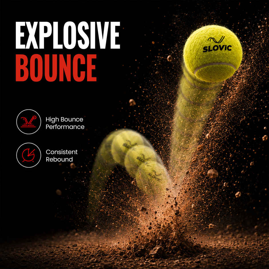 Slovic Lightweight & High-Bounce Rubber Cricket Ball set of 3 | Ideal for Indoor & Outdoor Use