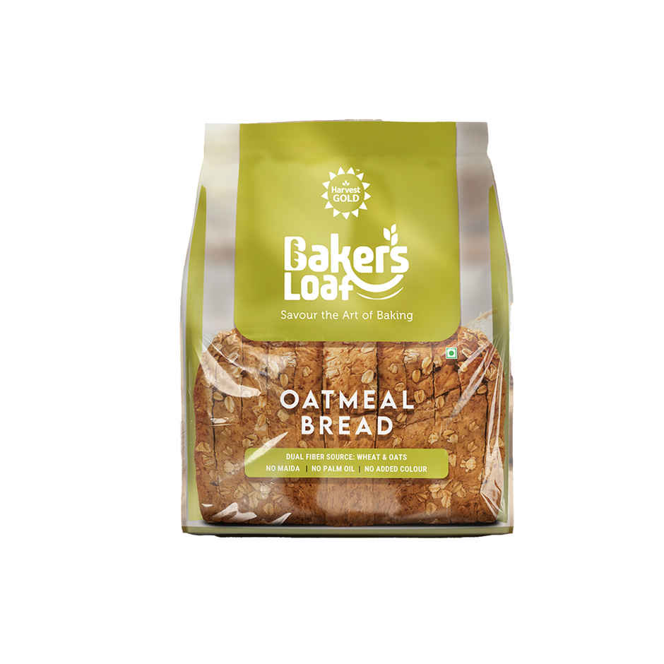 Baker's Loaf Fiber Source Oat-Meal No Palm Oil Bread by Harvest Gold