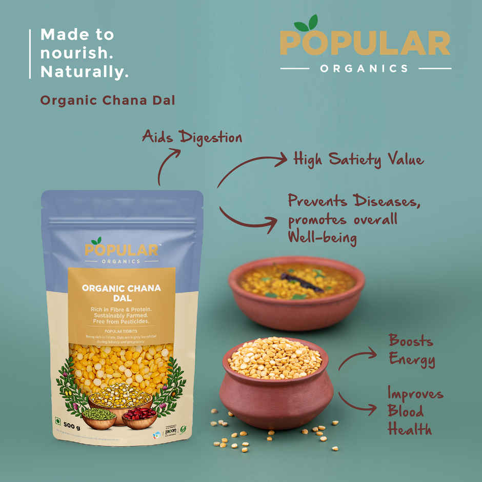 Popular Organics Chana Dal-Split Bengal Gram
