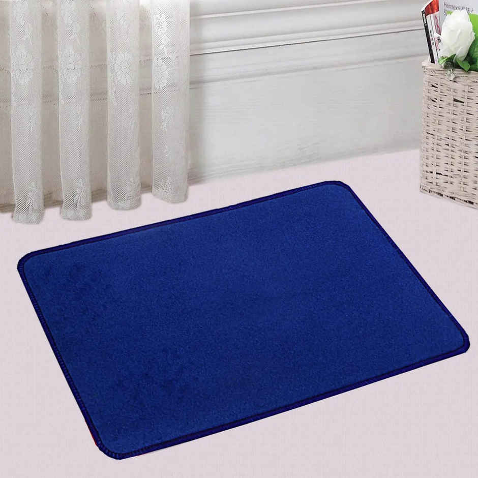 Kuber Industries Microfiber Anti Slip Bath Mat 22"x14" | Blue - CTKTC21972