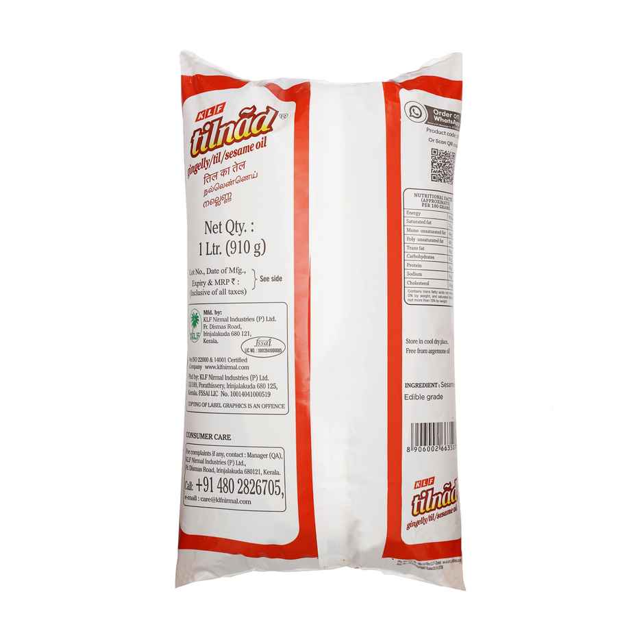 Klf Nirmal Tilnad Gingelly/ Sesame Oil Pouch