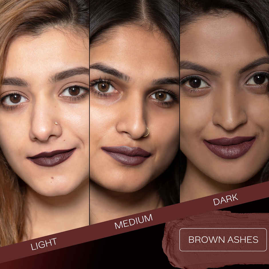 Faces Canada Weightless Matte Finish Lipstick | Brown Ashes 25 | Intense Color
