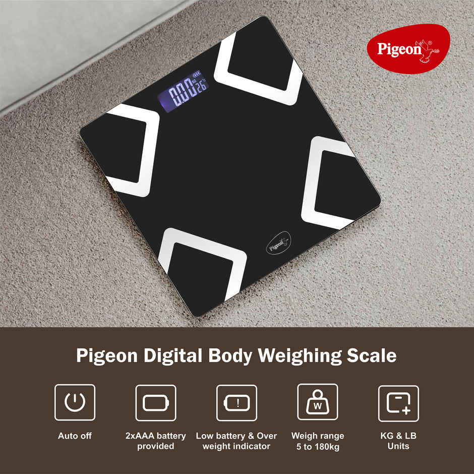 Pigeon by Stovekraft Weighing Scale Opal | Black