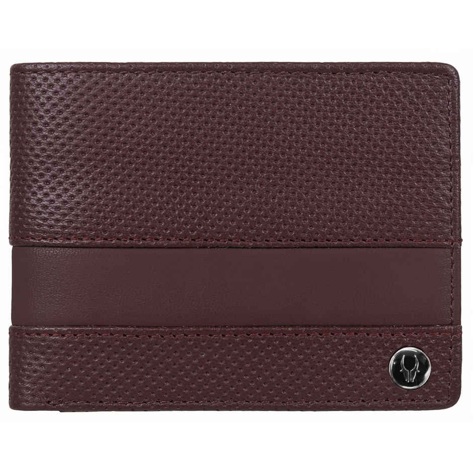 Wildhorn Men's Textured Genuine Leather Bi-Fold Wallet | Brown - Free Size