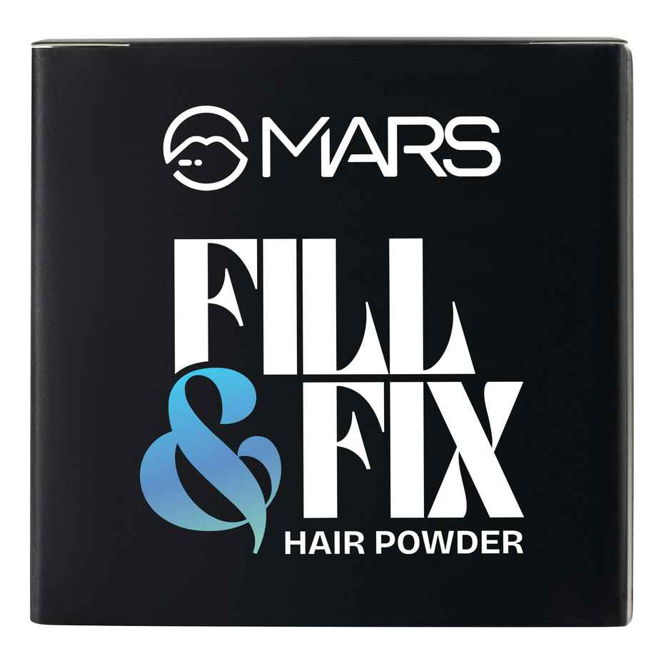Mars Cosmetics Fill & Fix Hair Powder with Mirror & Puff | Black