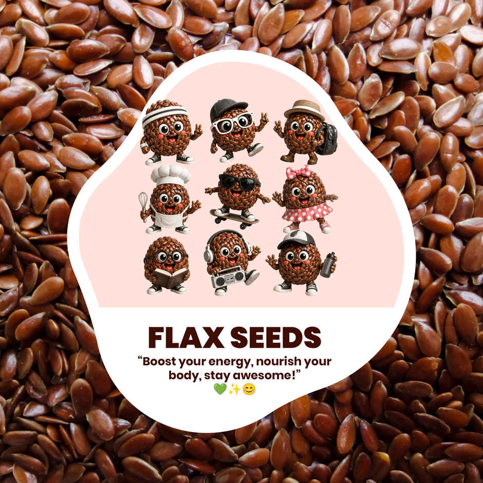 Khari Foods Premium Flax Seeds | Seeds for Eating | Source of Iron & Fibre