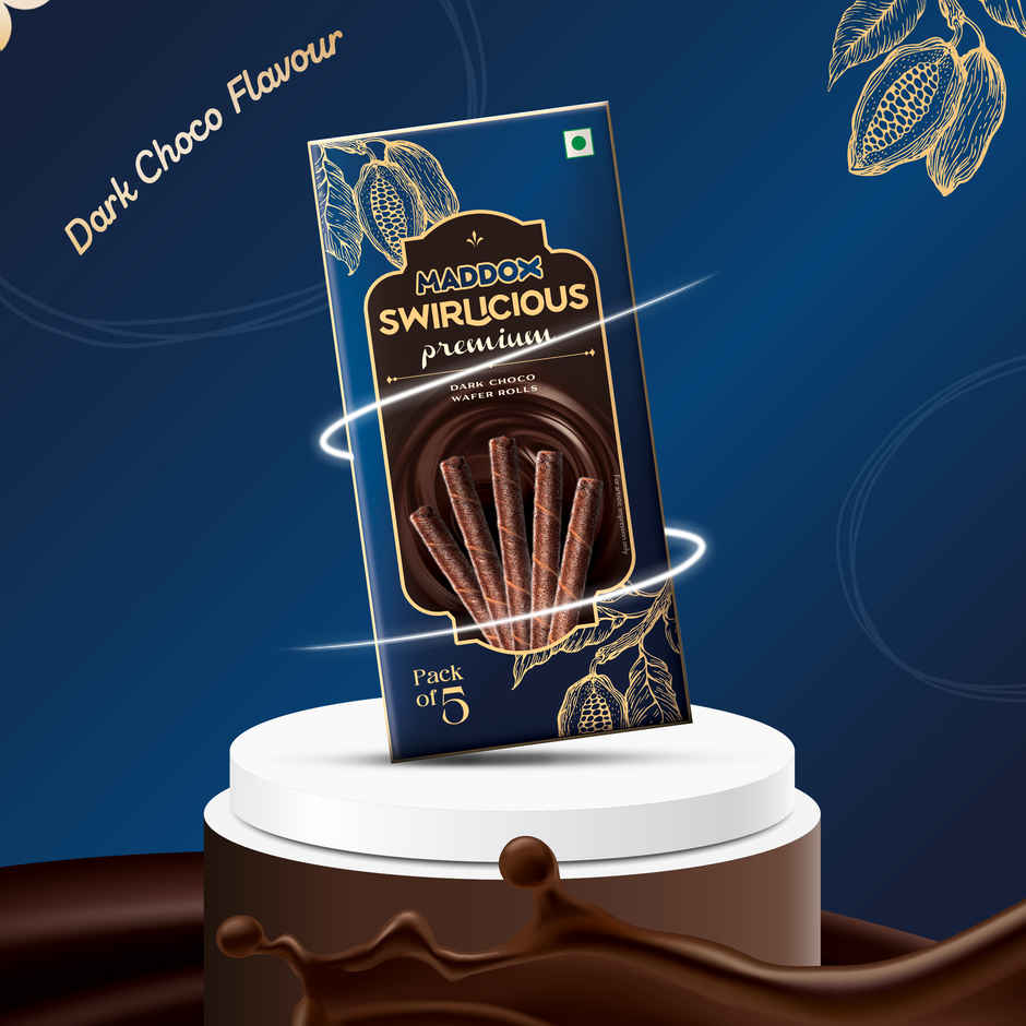Maddox Swirlicious Premuim Dark Chocolate Wafer Roll