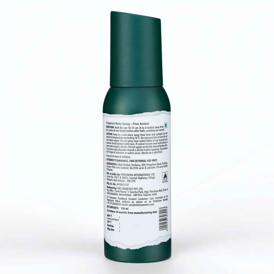 Fogg Neu Fine Amber No Gas Long Lasting Perfume Deodorant Spray | Unisex