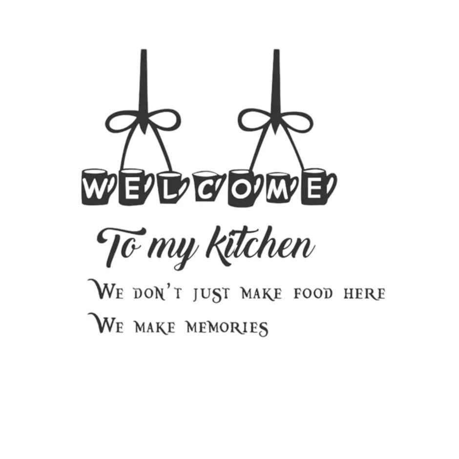 Wollzo 60 cm Welcome To My Kitchen Removable Sticker